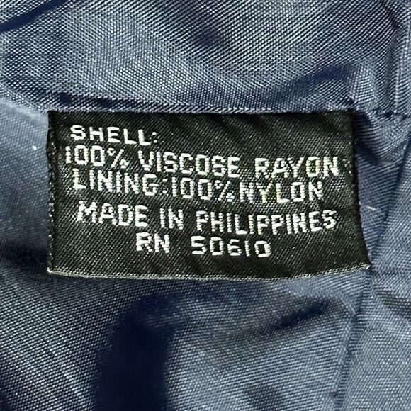 Vtg Sassco Blazer London New York Womens 12 Navy Polka Dot Office Siren Academia - Picture 9 of 10